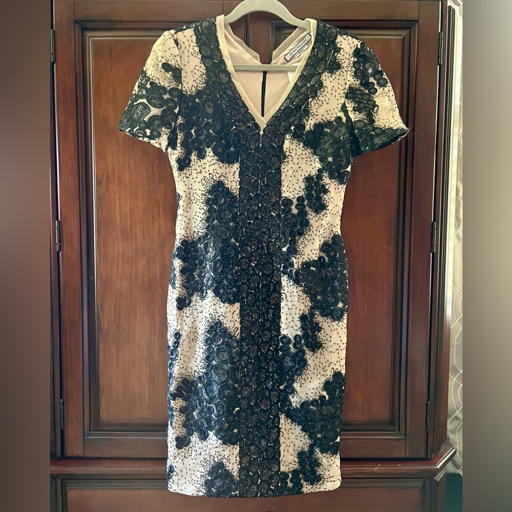 Debbie Shuchat V-neck Sequin Bodycon